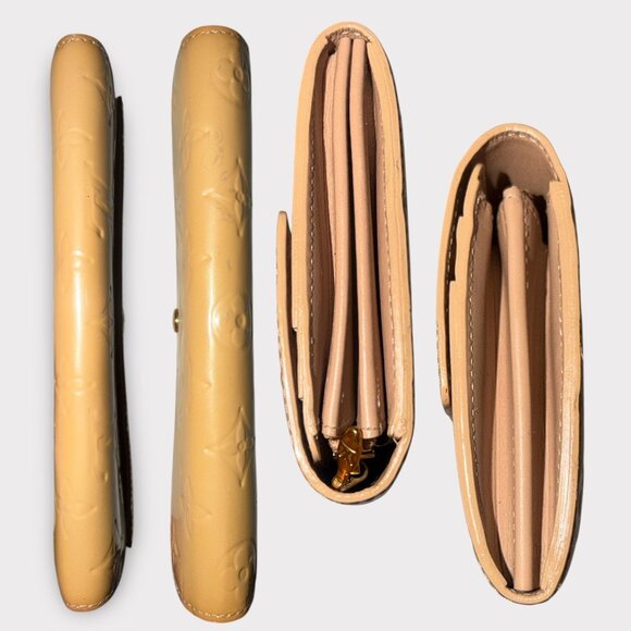 Louis Vuitton Monogram Vernis Sarah Wallet TH4079 Poudre Embossed Patent Leather - Picture 4 of 10